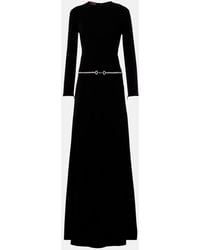 Gucci - Horsebit Embellished Jersey Maxi Dress - Lyst