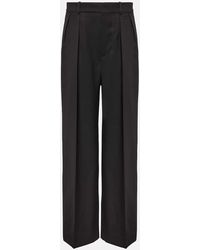 Wardrobe NYC - Pleated Virgin Wool Wide-leg Pants - Lyst