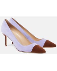 Manolo Blahnik - Capcour 70 Suede Pumps - Lyst