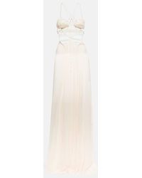 Nensi Dojaka - Bridal Cutout Silk Chiffon Gown - Lyst