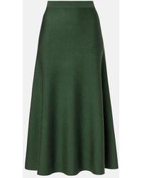 Gabriela Hearst - Freddie Wool, Cashmere, And Silk Midi Skirt - Lyst