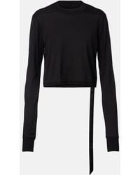 Rick Owens - Belted Cotton Jersey T-Shirt - Lyst