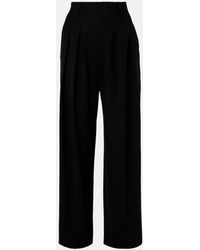 Victoria Beckham - High-Rise Wide-Leg Pants - Lyst