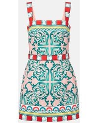 Dolce & Gabbana - Taormina Printed Cotton-Blend Minidress - Lyst