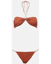 Oséree - Lumiere O Chain Lame Bikini - Lyst