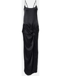 The Attico - Gathered Satin Slip Dress - Lyst