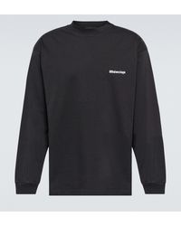 Balenciaga - Logo Cotton Jersey Sweater - Lyst