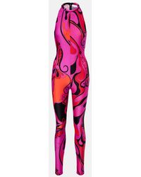 PUCCI - Orchidee Halterneck Jumpsuit - Lyst