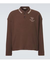 Bode - Geneva Waffle-Knit Cotton Polo Sweater - Lyst
