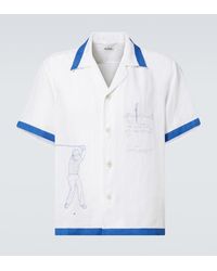 Bode - Besticktes Hemd Club Champion Aus Leinen - Lyst