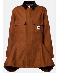 Sacai - X Carhartt Chaqueta De Lona De Algodon - Lyst