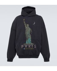 Balenciaga - Sweat-shirt a capuche Paris Liberty en coton - Lyst