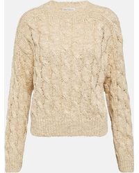 Brunello Cucinelli - Sequin-embellished Cable-knit Sweater - Lyst