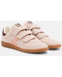 Isabel Marant - Beth Leather-Trimmed Suede Sneakers - Lyst