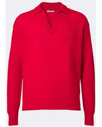 AURALEE - Alpaca-Blend Polo Sweater - Lyst