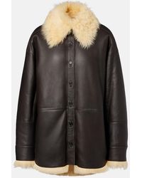 Acne Studios - Jacke Lessora Aus Leder Mit Shearling - Lyst