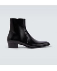 Saint Laurent - Roman Leather Ankle Boots - Lyst