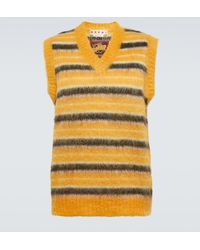 Marni - Striped Mohair-blend Sweater Vest - Lyst