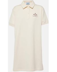 Prada - Fleece Short-Sleeves Mini Dress - Lyst