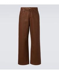 Dries Van Noten - Beschichtete Mid-Rise Straight Jeans - Lyst