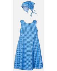 Montce - Betsie Plaid Cotton Minidress And Scarf Set - Lyst