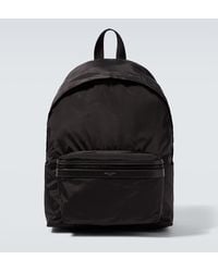 Saint Laurent - City Leather-Trimmed Ripstop Backpack - Lyst