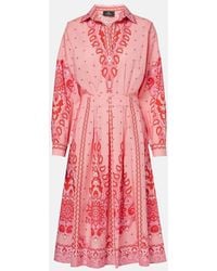 Etro - Vestido Midi En Mezcla De Algodon - Lyst