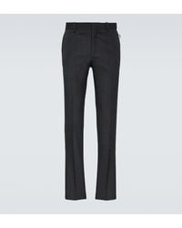 Undercover - Low-Rise Wool Slim Pants - Lyst