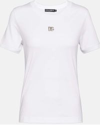 Dolce & Gabbana - DG Crystal Logo T -Shirt für - Lyst