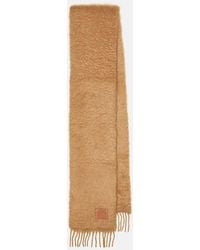 Loewe - Anagram Logo Patch Mohair Wool Blend Scarf - Lyst