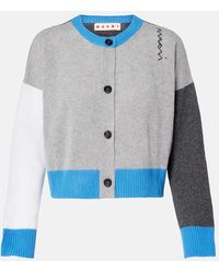 Marni - Colorblocked Cashmere Cardigan - Lyst