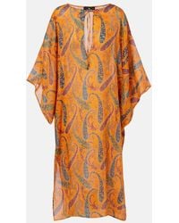 Etro - Paisley Ramie Kaftan - Lyst