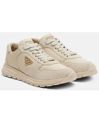 Prada - Prax 2.0 Re-Nylon Suede-Trimmed Sneakers - Lyst