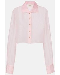 KHAITE - Jasen Silk Organza Shirt - Lyst