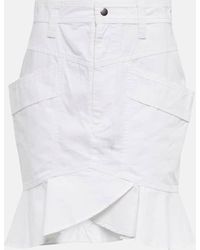 Isabel Marant - Falda Regane De Algodon Con Volantes - Lyst