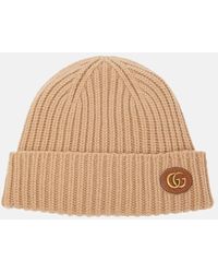 Gucci - Wool Cashmere Hat With Double G - Lyst