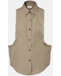 Versace - Checked Cotton Shirt - Lyst