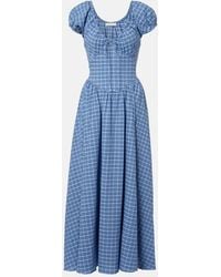Faithfull the Brand - Edessa Checked Cotton Maxi Dress - Lyst