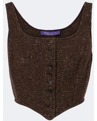 Ralph Lauren - Sherry Wool And Cashmere-Blend Tweed Top - Lyst