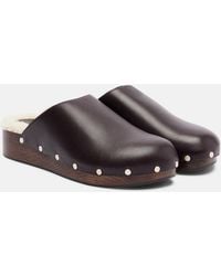 Le Monde Beryl - Agnes Studded Leather Mules - Lyst