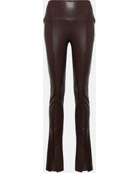 Norma Kamali - High-rise Faux Leather Flared leggings - Lyst