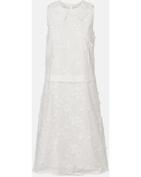 Dorothee Schumacher - Light Volumes Cotton Fil Coupe Midi Dress - Lyst