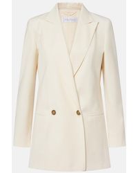 Max Mara - Double-Breasted Virgin Wool Blazer - Lyst