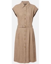 Loro Piana - Maise Belted Linen Crepe Shirt Dress - Lyst