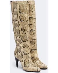 Isabel Marant - Jany Snake-Effect Leather Knee-High Boots - Lyst