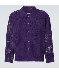 Bode - Camisa En Croche De Algodon - Lyst
