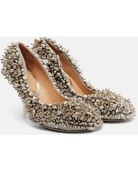 Dries Van Noten - Embellished Leather-Trimmed Pumps - Lyst