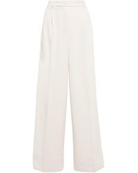 Max Mara Maremma Cotton-blend Wide-leg Trousers - Multicolour