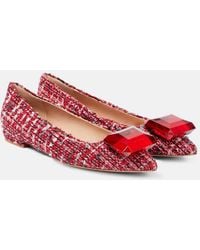 Gianvito Rossi - Embellished Boucle Ballet Flats - Lyst