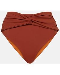Johanna Ortiz - Gathered High-Rise Bikini Bottoms - Lyst